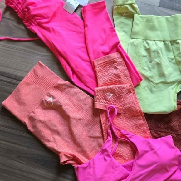 Activewear Bundle Gymshark, Athleta, Lululemon, Free People Movement Bubblegum P - Picture 2 of 9